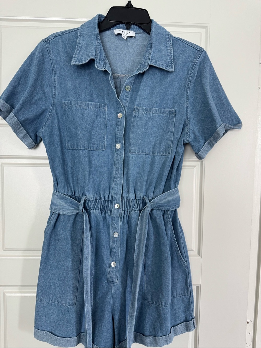 Gilli Light Blue Denim Romper